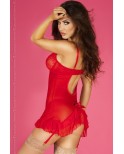 Nuisette courte à jarretelles - Chilirose