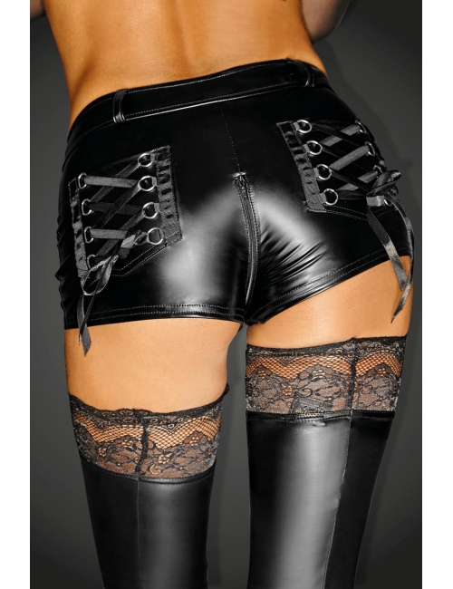 Mini short wetlook "Selfish" - Noir Handmade