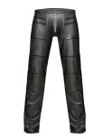 Pantalon wetlook à zip - Noir Handmade