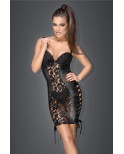 Robe sexy dentelle et laçages - Noir Handmade