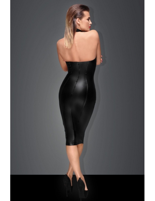 Robe crayon avec collier - Noir Handmade