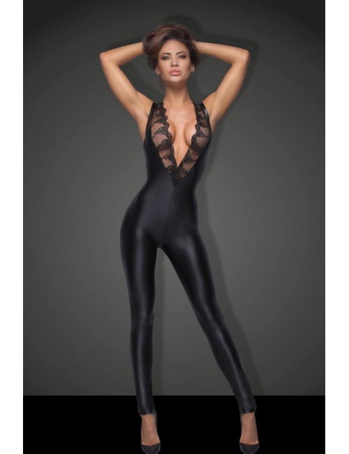Catsuit décolleté - Noir Handmade