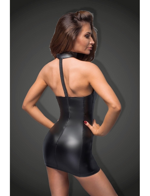 Robe bustier en wetlook - Noir Handmade