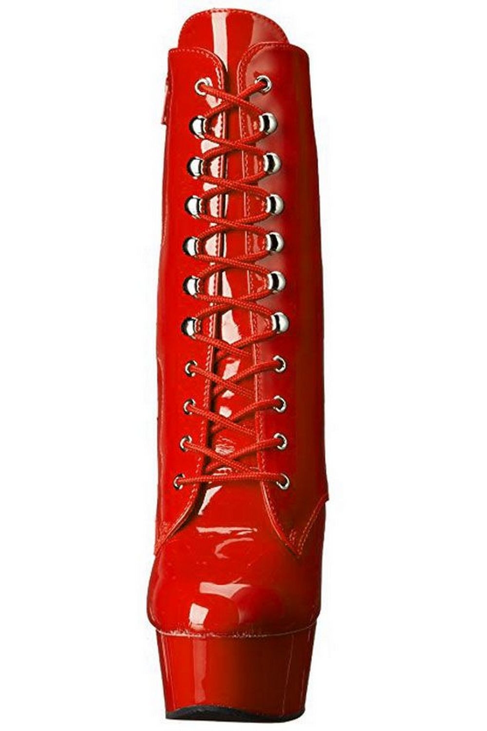 bottines vinyle rouge