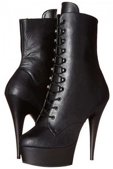 Bottines simili avec laçage - Pleaser