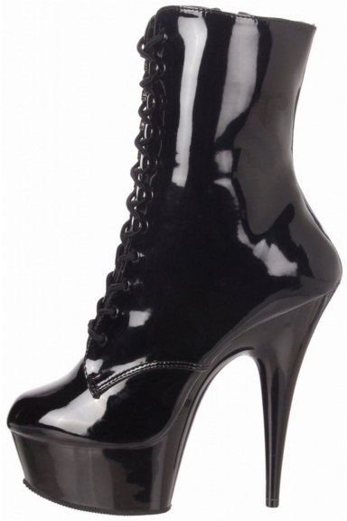 Bottines vinyle noir - Pleaser