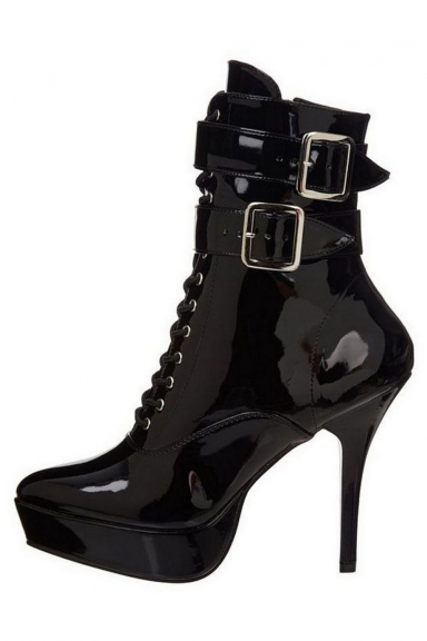 Bottines vinyle à boucles - Pleaser