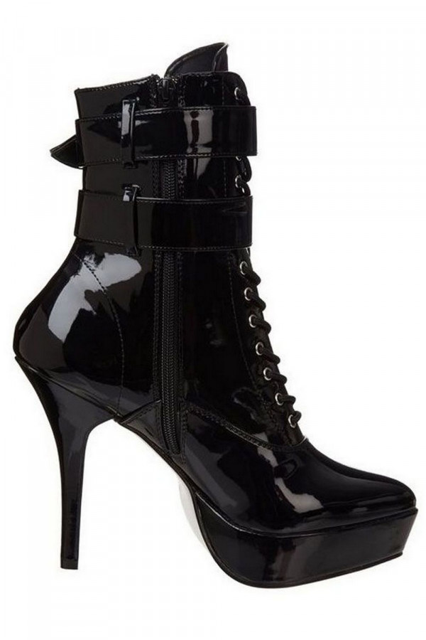 bottines vinyle noir