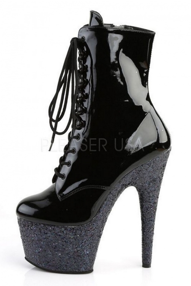Bottines vernies à paillettes - Pleaser
