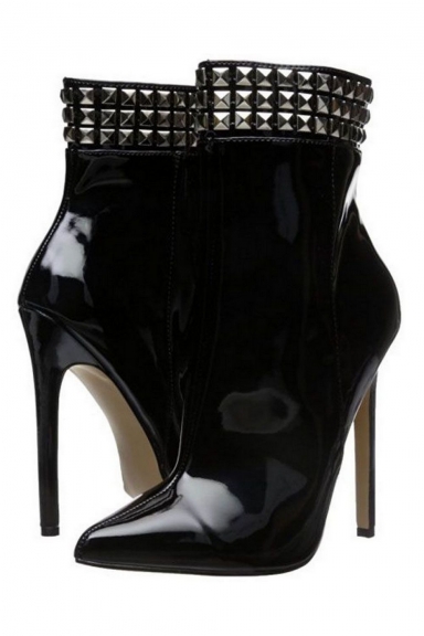 Bottines vinyle à clous - Pleaser