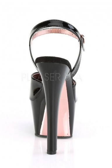 Sandales vernies et or rose - Pleaser