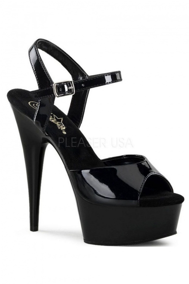 Sandales vernies noires - Pleaser