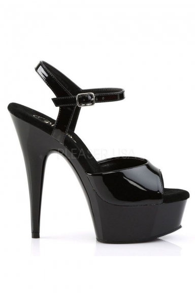 Sandales vernies noires - Pleaser