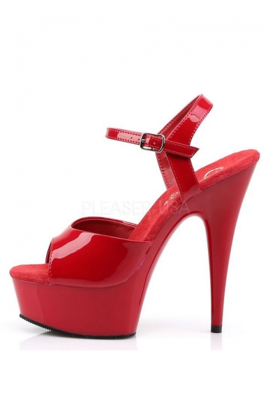 Sandales vernies rouges - Pleaser