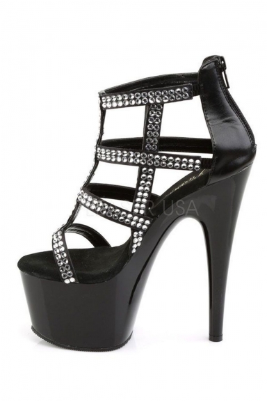Sandales hautes à strass - Pleaser
