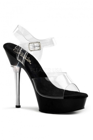 Sandales transparentes et strass - Pleaser