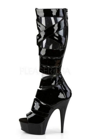 Bottes ouvertes en vinyle - Pleaser