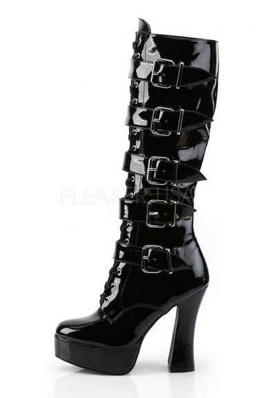 Bottes vernies à boucles - Pleaser