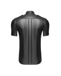 Chemise wetlook homme - Noir Handmade