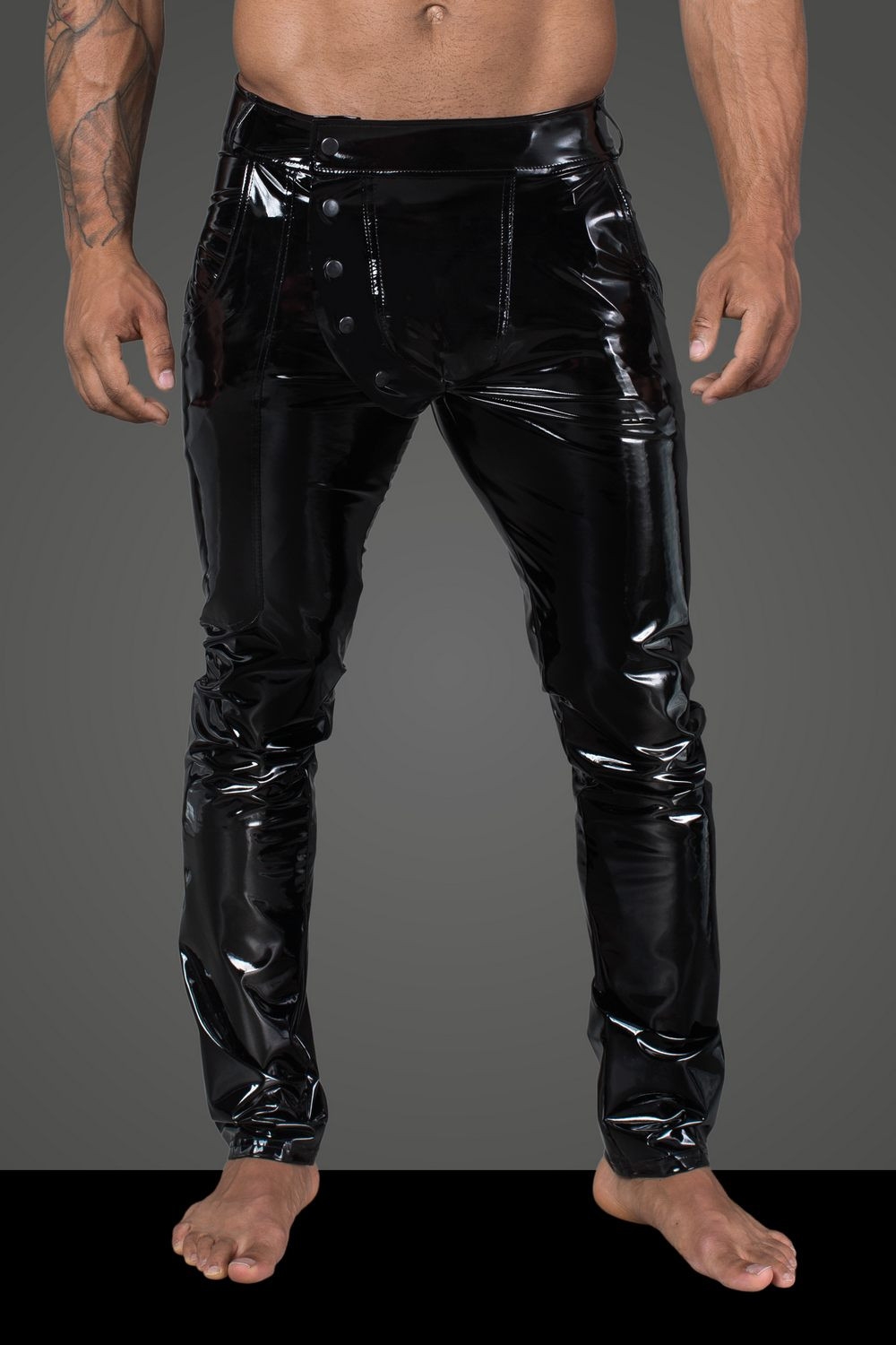 Pantalon vinyle homme - Noir Handmade