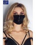 Masque facial wetlook et dentelle - Noir Handmade Masque facial wetlook et dentelle - Noir Handmade