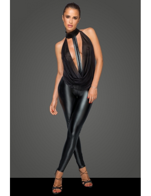 Combinaison dos-nu - Noir Handmade