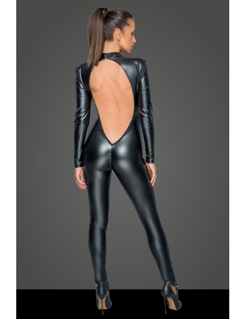 Combinaison dos-nu - Noir Handmade