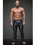 Pantalon wetlook à zip - Noir Handmade