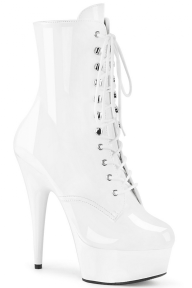 Bottines vernies blanches - Pleaser