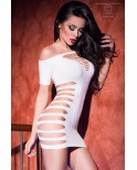Robe ajourée épaules nues blanc - Chilirose