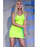 Robe ajourée vert fluo - Chilirose Robe ajourée vert fluo - Chilirose