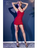 Mini robe rouge à jarretelles - Chilirose