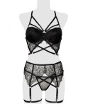 Ensemble de lingerie dentelle harnais - Grey Velvet Ensemble de lingerie dentelle harnais - Grey Velvet