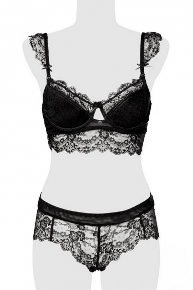 Ensemble balconnet et shorty - Grey Velvet