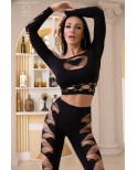 Ensemble sexy Top et leggings ajourés - Chilirose