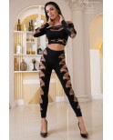 Ensemble sexy Top et leggings ajourés - Chilirose