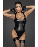 Body échancré en wetlook - Noir Handmade