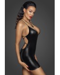 Mini robe wetlook dos-nu - Noir Handmade