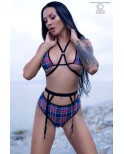Lingerie tartan avec bas - Chilirose