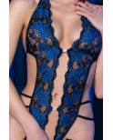 Body ouvert noir et bleu - Chilirose