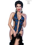 Body ouvert noir et bleu - Chilirose