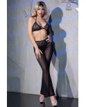 Ensemble clubwear résille avec pantalon - Chilirose