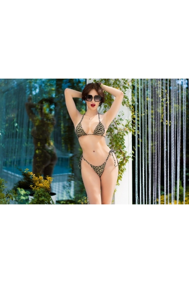 Ensemble bikini léopard 3 pièces - Chilirose