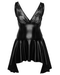 Robe wetlook fendue - Curves Noir Handmade