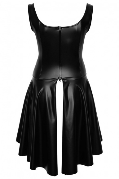 Robe wetlook fendue - Curves Noir Handmade