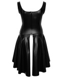 Robe wetlook fendue - Curves Noir Handmade