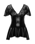 Robe courte wetlook évasée - Curves Noir Handmade Robe courte wetlook évasée - Curves Noir Handmade