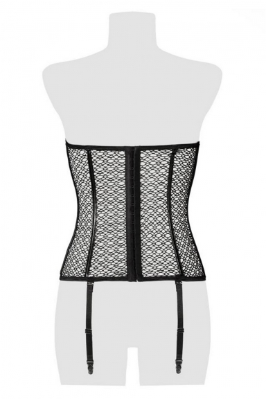 Corset bustier à jarretelles - Grey Velvet