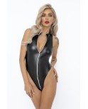 Body wetlook avec zip - Noir Handmade Body wetlook avec zip - Noir Handmade
