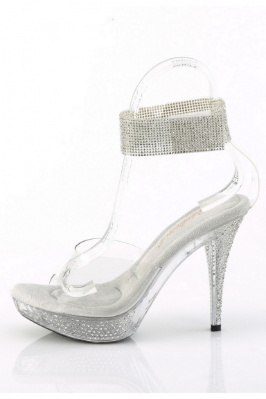 Sandales transparentes à strass - Pleaser